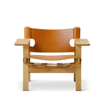 Butaca The Spanish Chair - Cuero cognac - roble aceitado - Fredericia Furniture