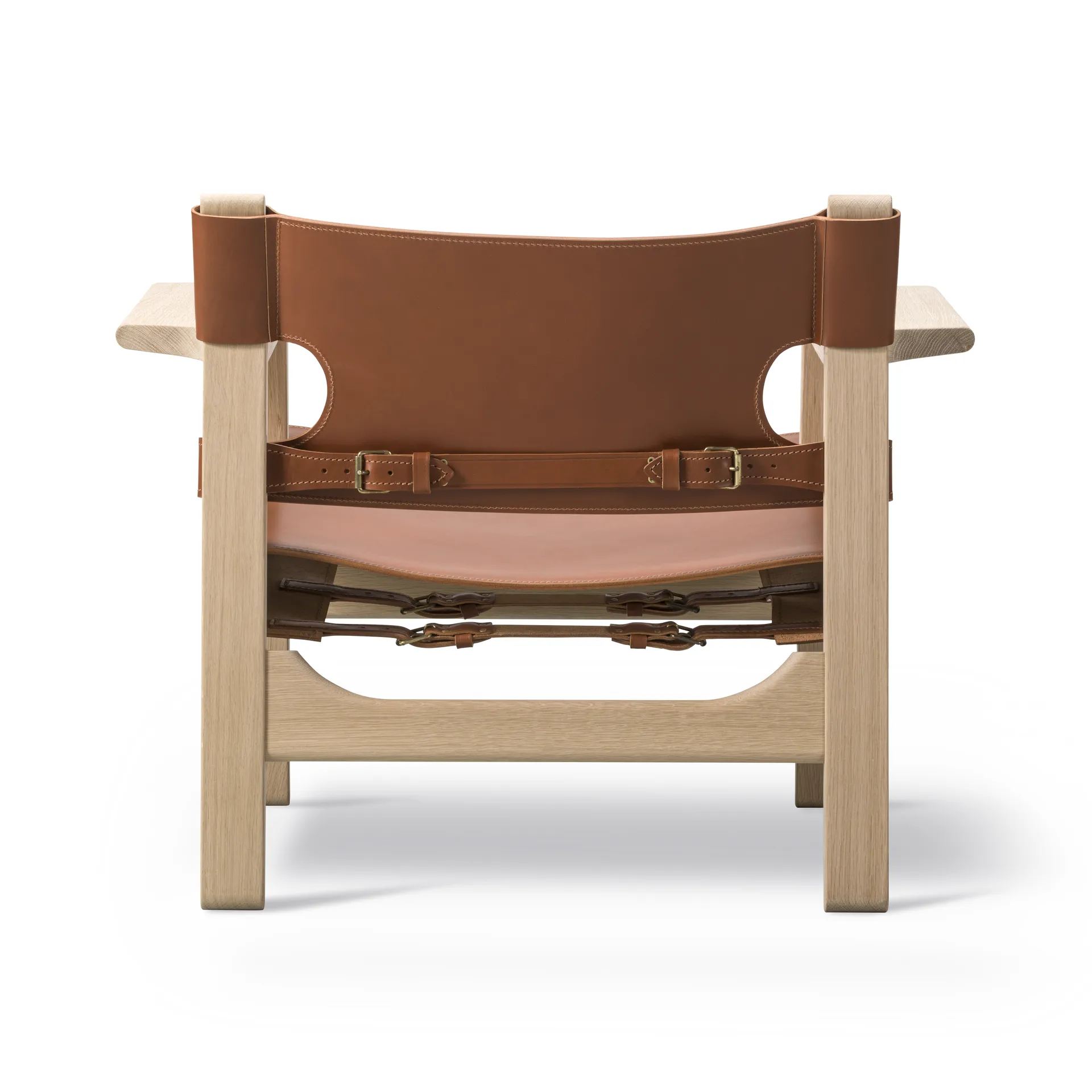 Butaca The Spanish Chair, Cuero cognac - roble claro aceitado Fredericia Furniture