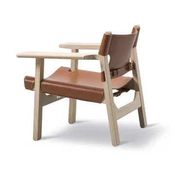 Butaca The Spanish Chair - Cuero cognac - roble claro aceitado - Fredericia Furniture