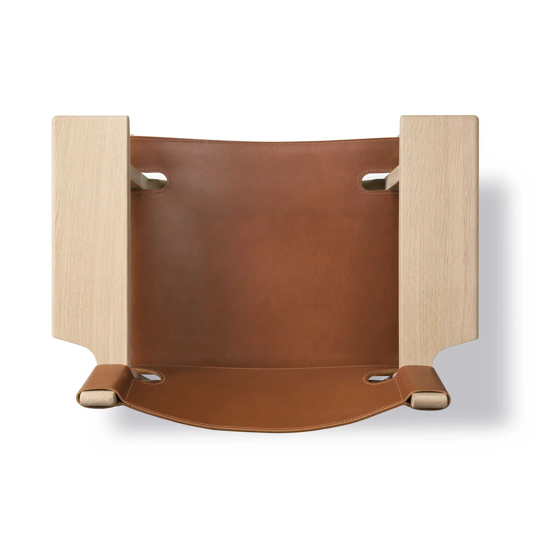 Butaca The Spanish Chair, Cuero cognac - roble claro aceitado Fredericia Furniture