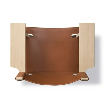 Butaca The Spanish Chair - Cuero cognac - roble claro aceitado - Fredericia Furniture