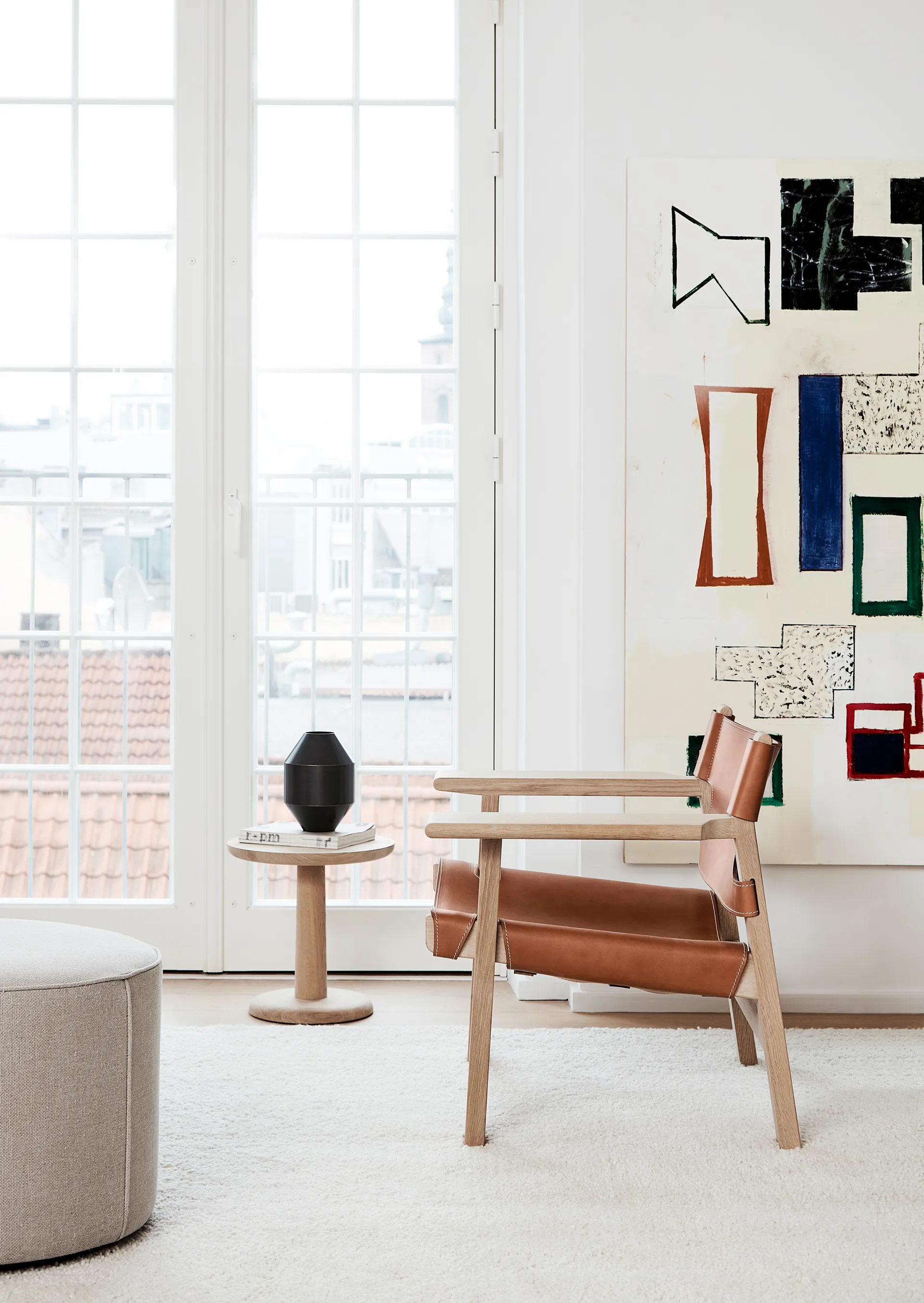 Butaca The Spanish Chair, Cuero cognac - roble claro aceitado Fredericia Furniture