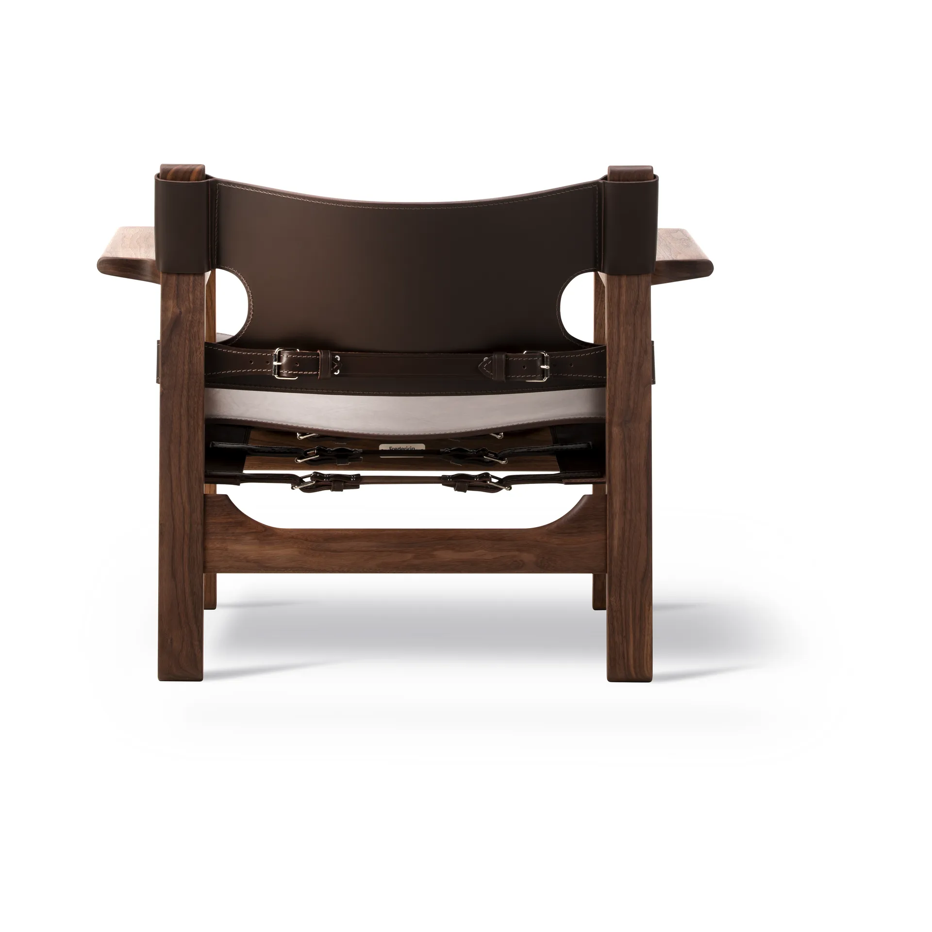 Butaca The Spanish Chair, Cuero marrón oscuro - nogal aceitado Fredericia Furniture