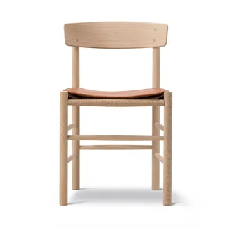 Cojín de asiento de cuero para silla J39 - Cuero Cera 905 Russet Brown - Fredericia Furniture