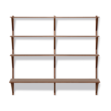 Estantería con escritorio BM29, 149x134 cm - Walnut lacquer - Fredericia Furniture