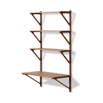 Estantería con escritorio BM29, 78x134 cm - Walnut lacquer - Fredericia Furniture