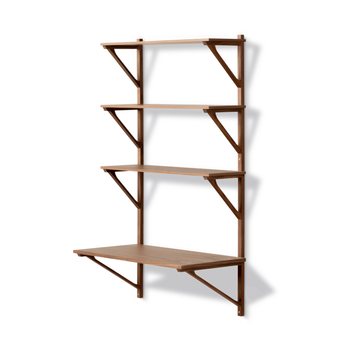 Estantería con escritorio BM29, 78x134 cm - Walnut lacquer - Fredericia Furniture