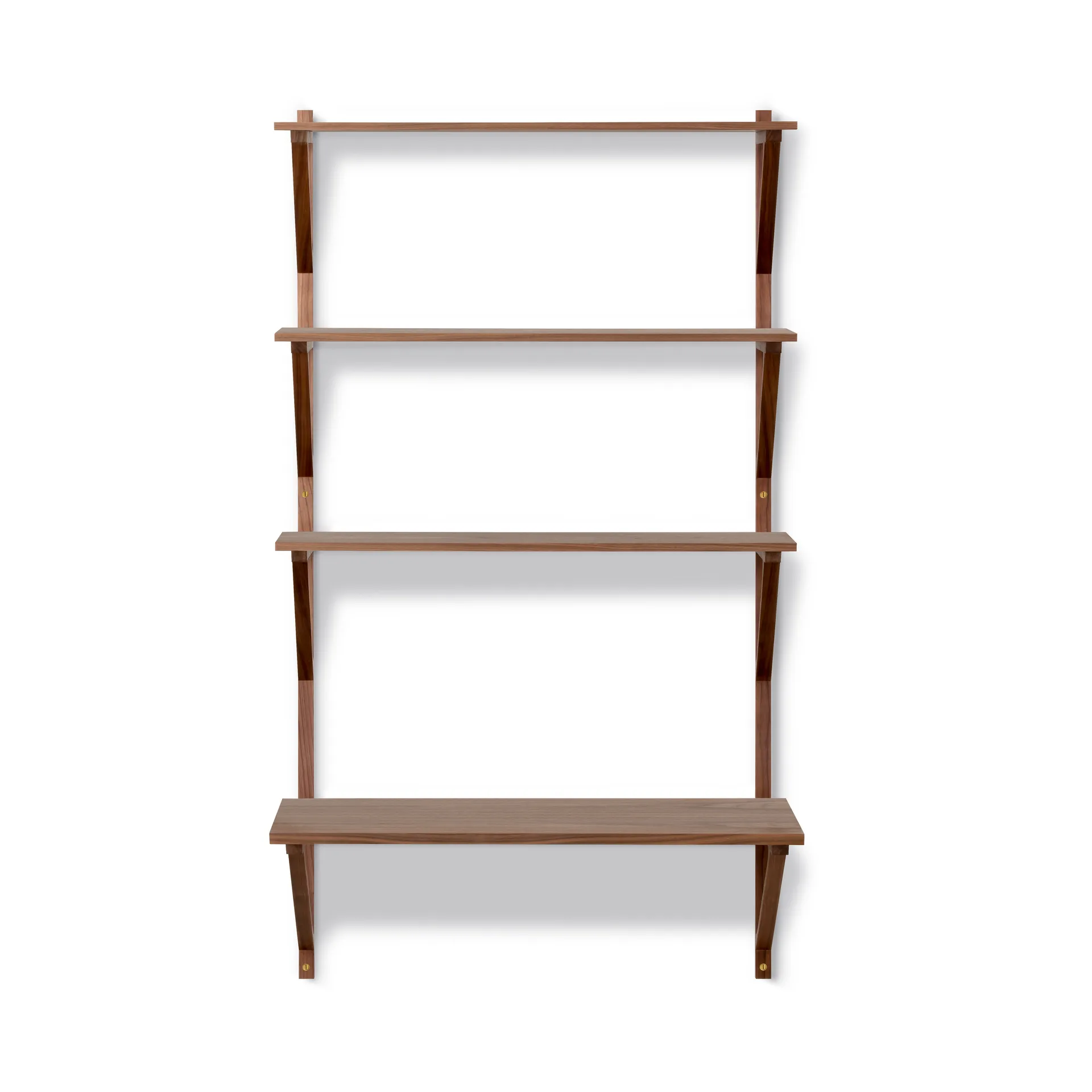 Estantería con escritorio BM29, 78x134 cm, Walnut lacquer Fredericia Furniture