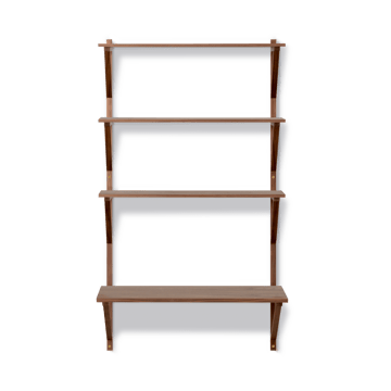 Estantería con escritorio BM29, 78x134 cm - Walnut lacquer - Fredericia Furniture