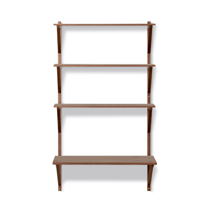 Estantería con escritorio BM29, 78x134 cm, Walnut lacquer Fredericia Furniture