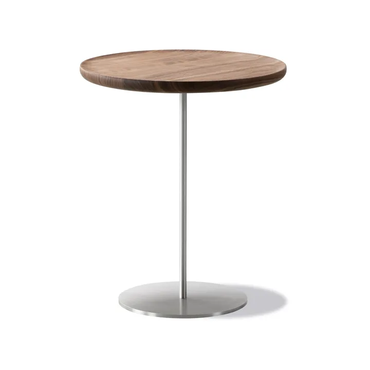Mesa auxiliar Pal 6755  - Nogal-acero cepillado-Ø44 cm - Fredericia Furniture