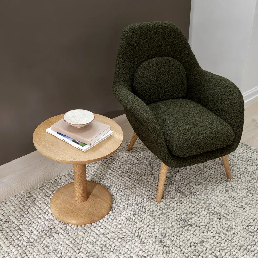 Mesa auxiliar Pon, Roble ahumado aceitado, Ø35 cm Fredericia Furniture