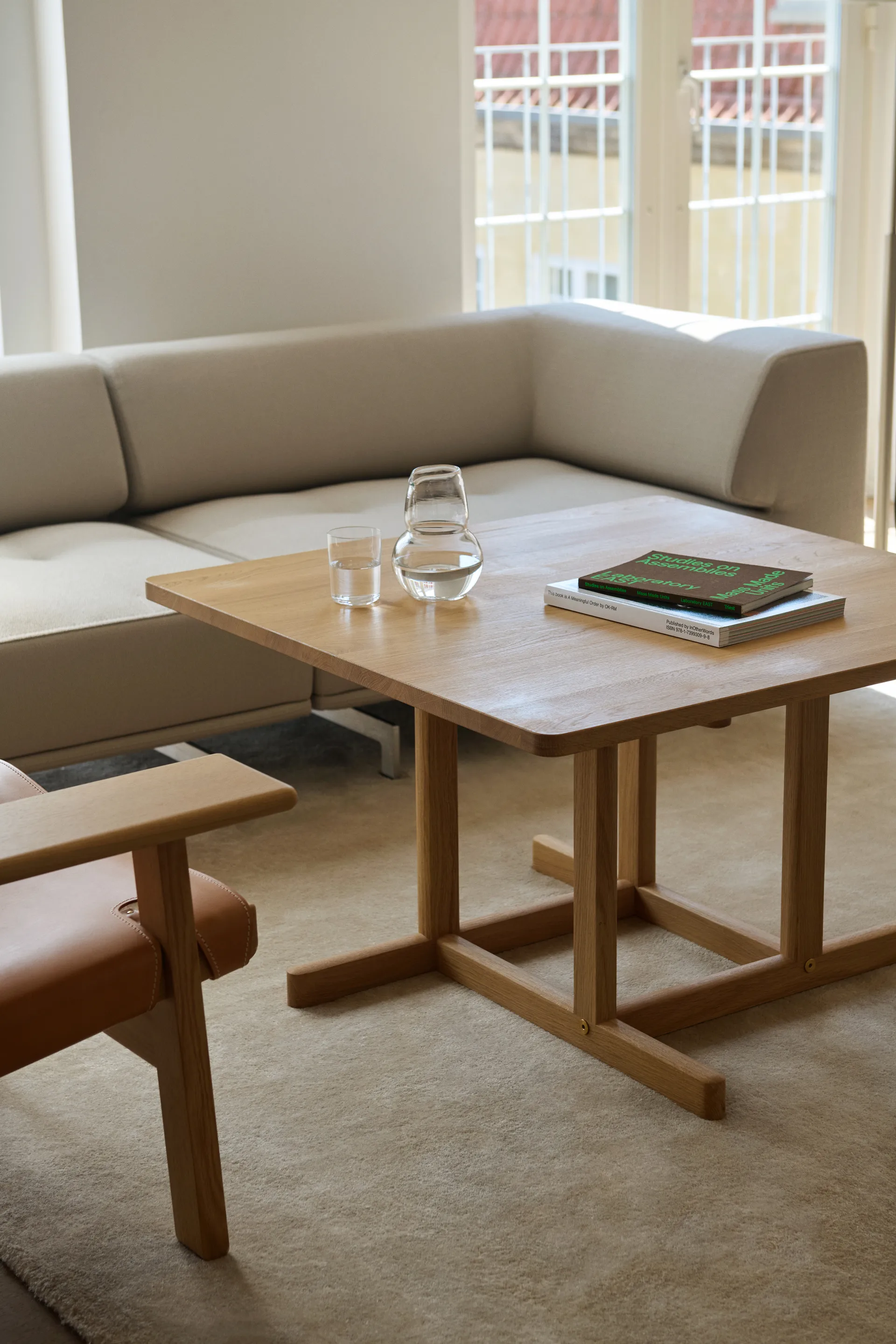 Mesa de centro BM80 Mogensen 90x90 cm, Roble claro aceitado Fredericia Furniture