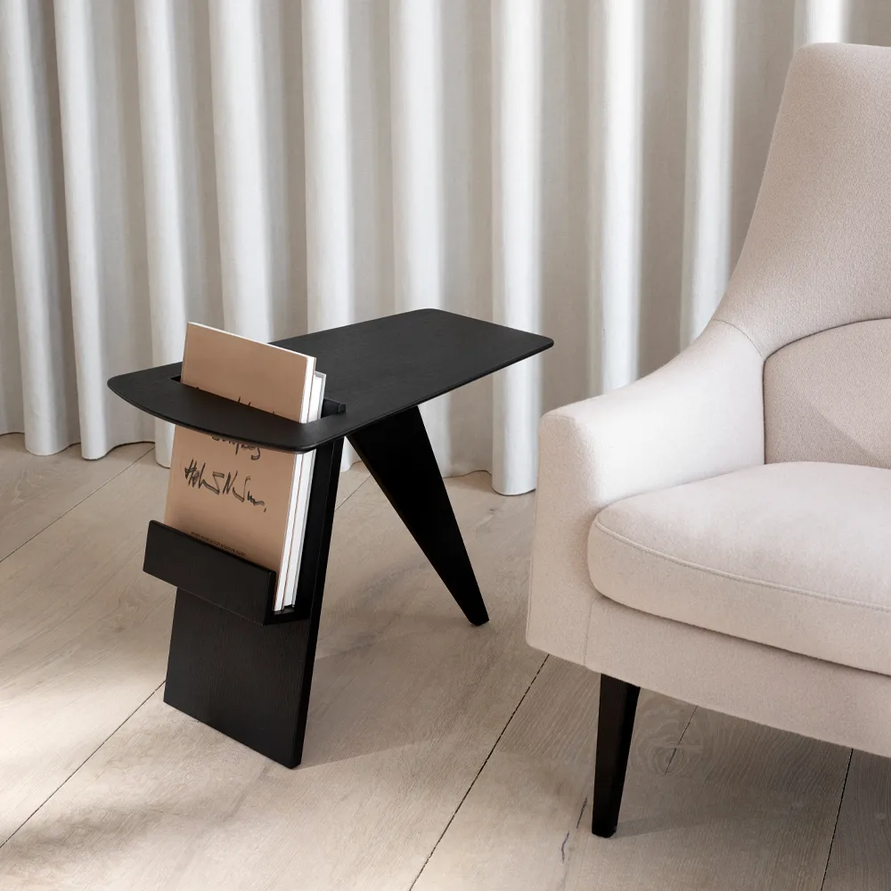 Mesa de centro Magazine, Roble lacado negro Fredericia Furniture