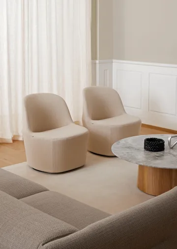 Mesa de centro Niveau Ø110 cm - Tundra Grey - tratado con aceite de fresno - Fredericia Furniture