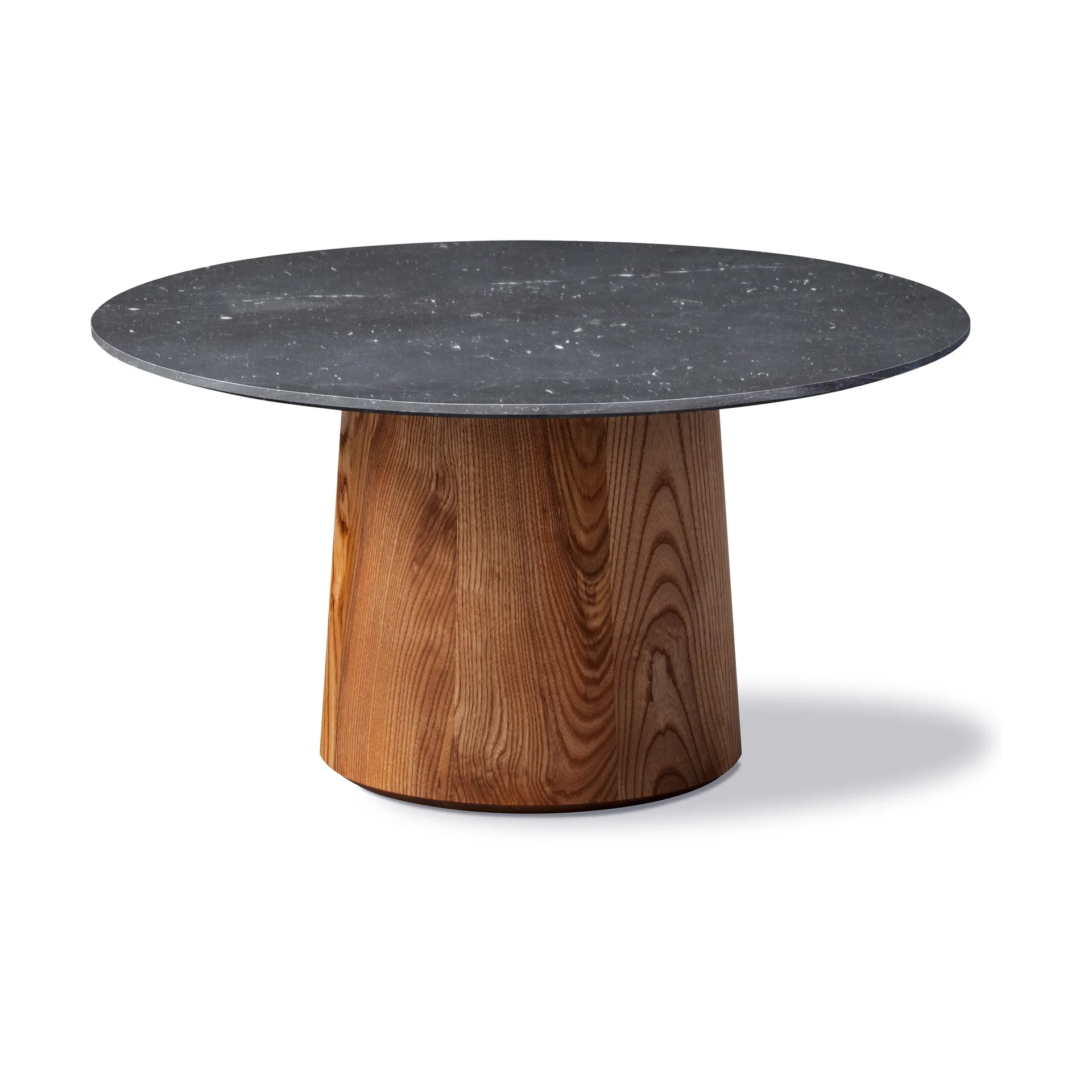 Mesa de centro Niveau Ø61 cm, Black Marquina-teñido marrón cenizo Fredericia Furniture