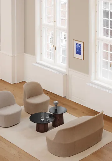 Mesa de centro Niveau Ø61 cm - Black Marquina-teñido marrón cenizo - Fredericia Furniture