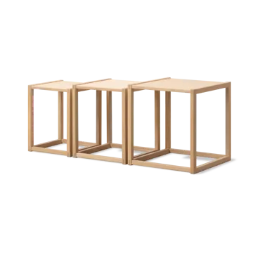 Mesas nido BM375, 3 piezas - Roble claro aceitado - Fredericia Furniture