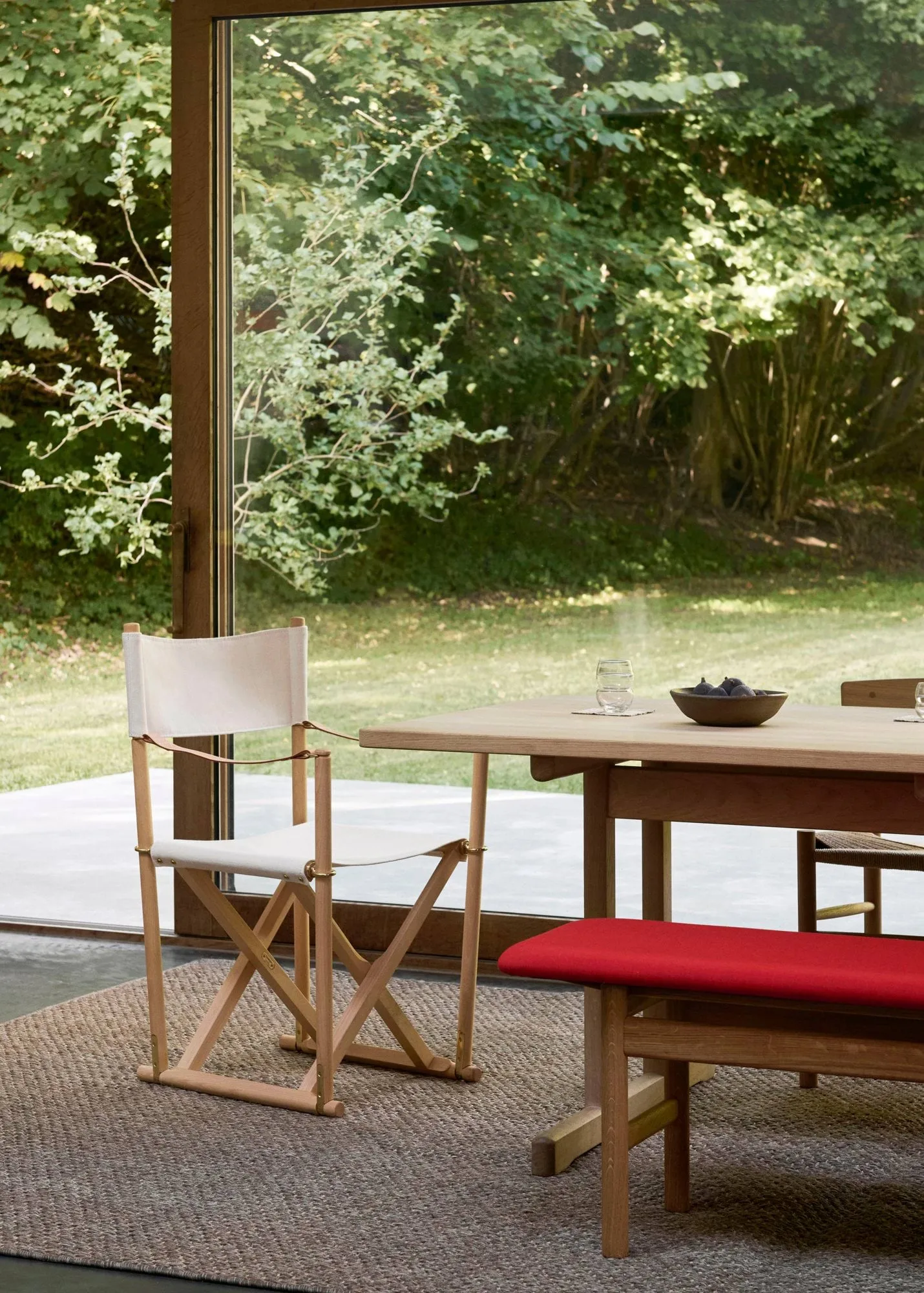 MK16 Folding Chair silla, Off white-haya aceitada Fredericia Furniture