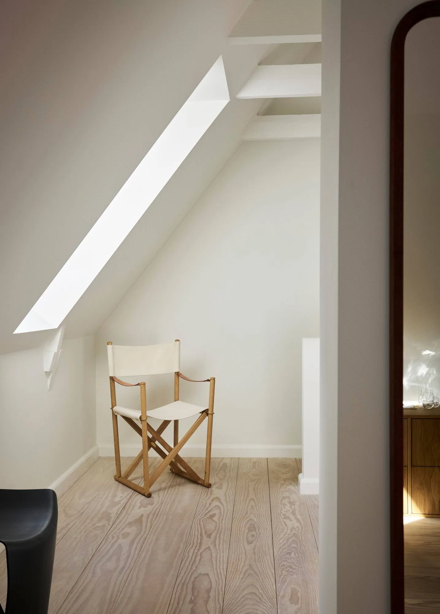 MK16 Folding Chair silla, Off white-roble aceitado Fredericia Furniture