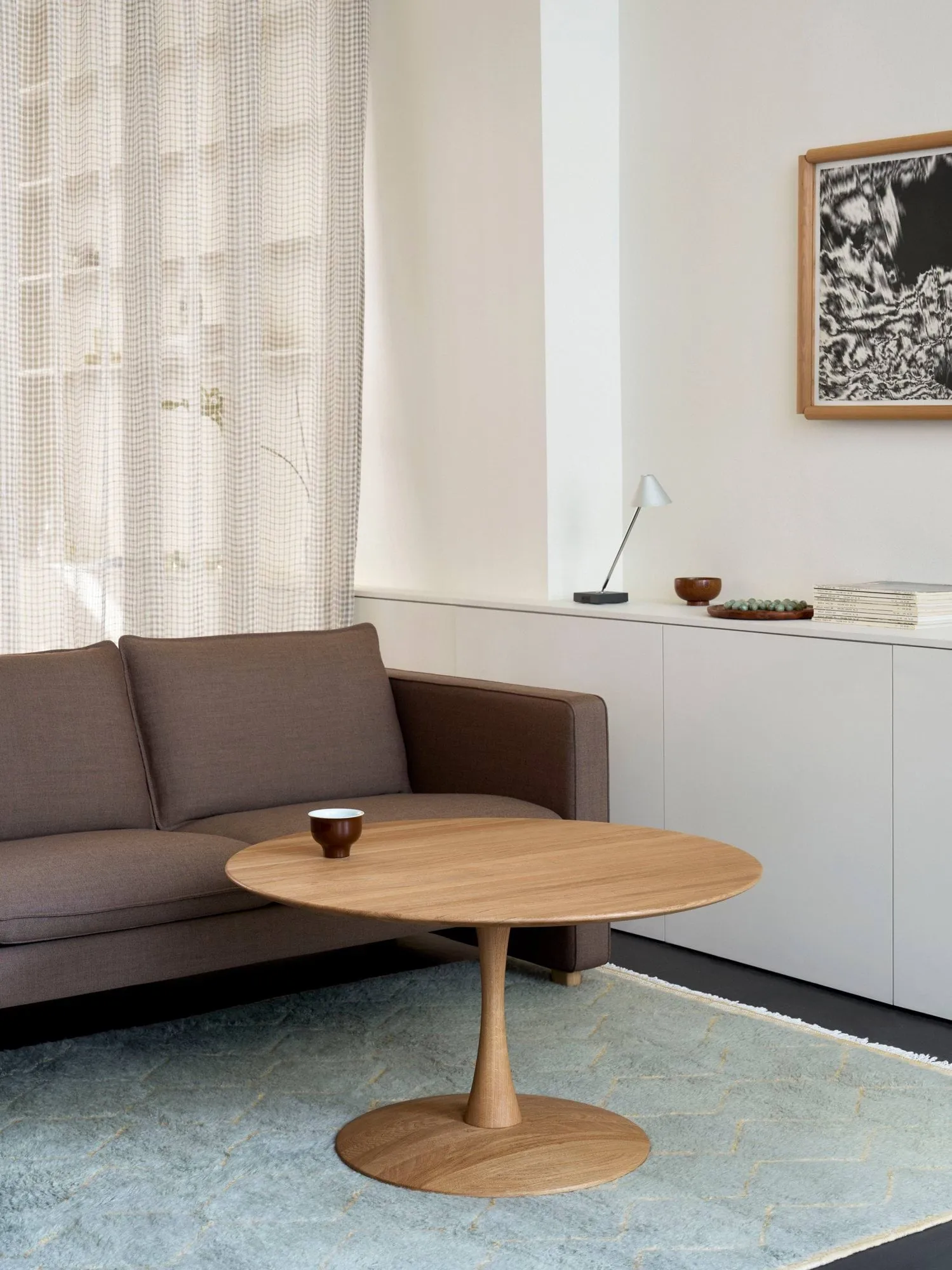 ND104 Trisse mesa de centro, Roble aceitado, Ø75x48 cm Fredericia Furniture