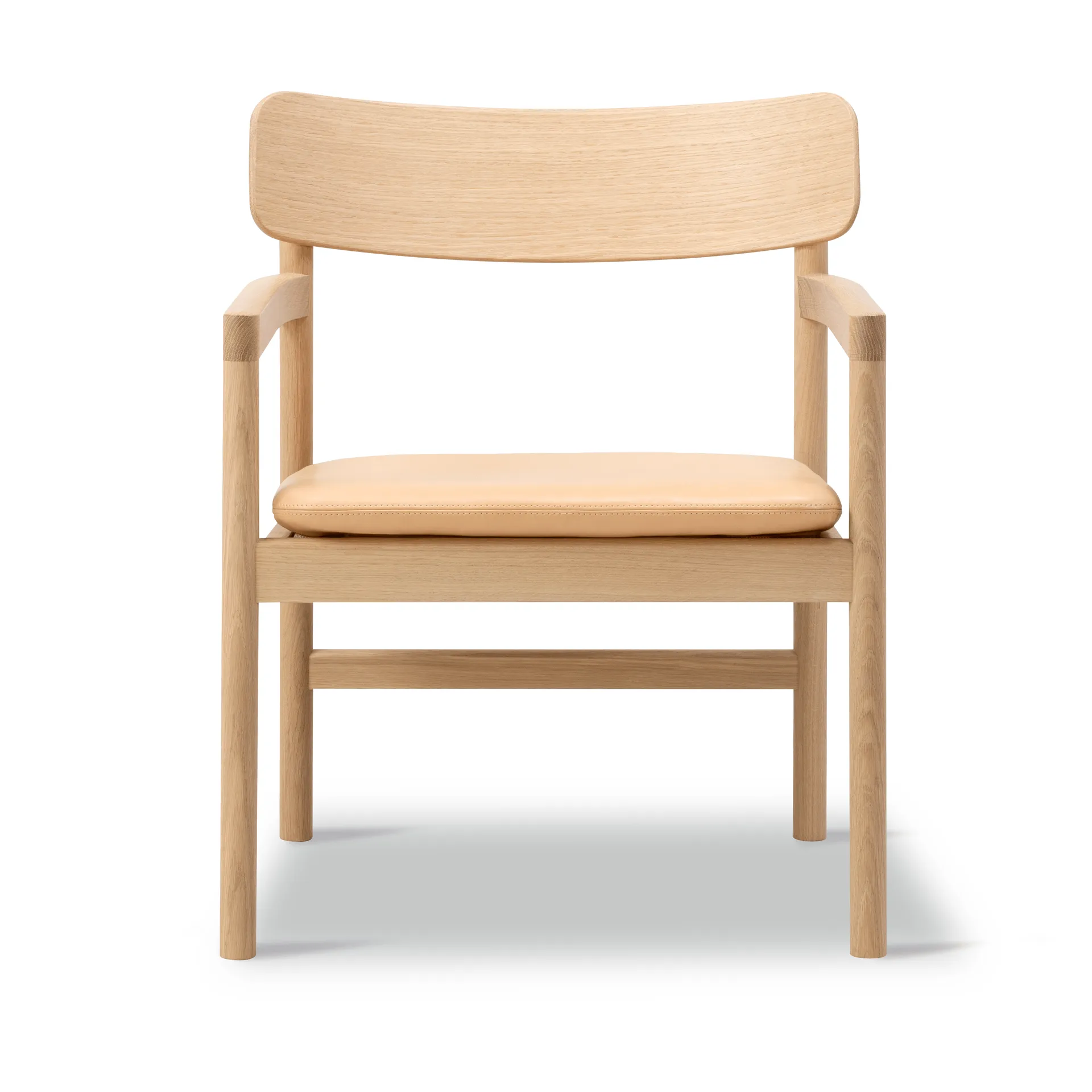 Post sillón lounge, Vegeta piel-roble aceitado claro Fredericia Furniture