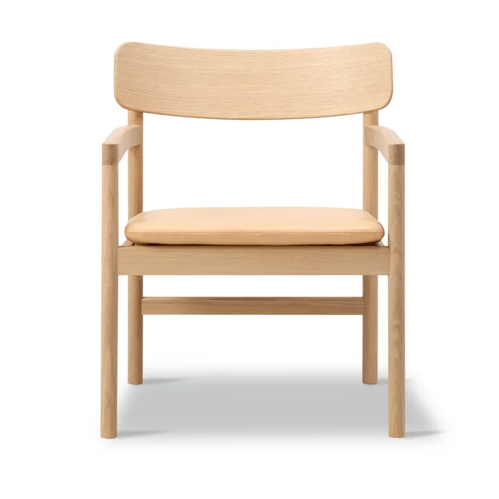 Post sillón lounge - Vegeta piel-roble aceitado claro - Fredericia Furniture