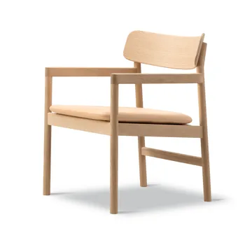 Post sillón lounge - Vegeta piel-roble aceitado claro - Fredericia Furniture