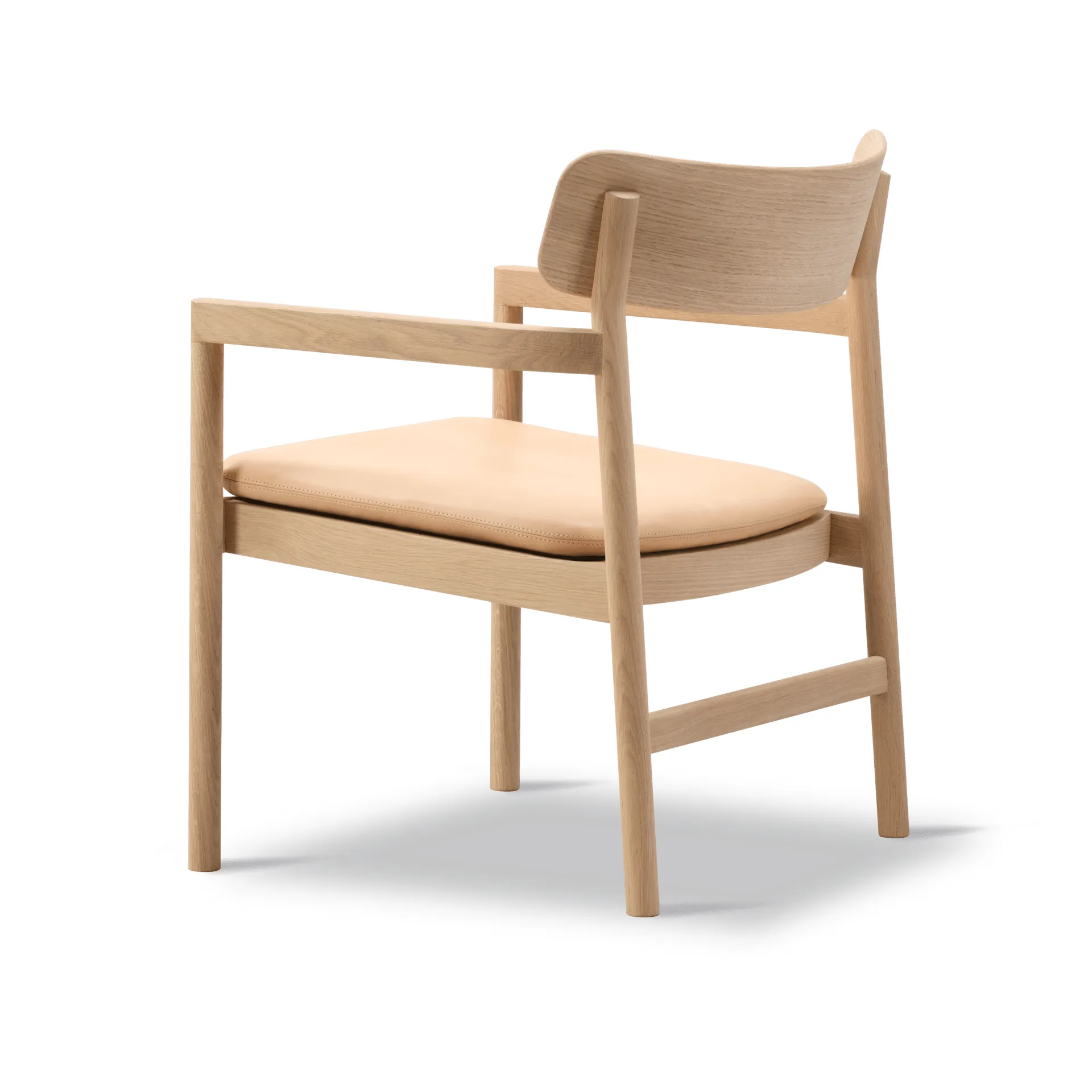Post sillón lounge, Vegeta piel-roble aceitado claro Fredericia Furniture