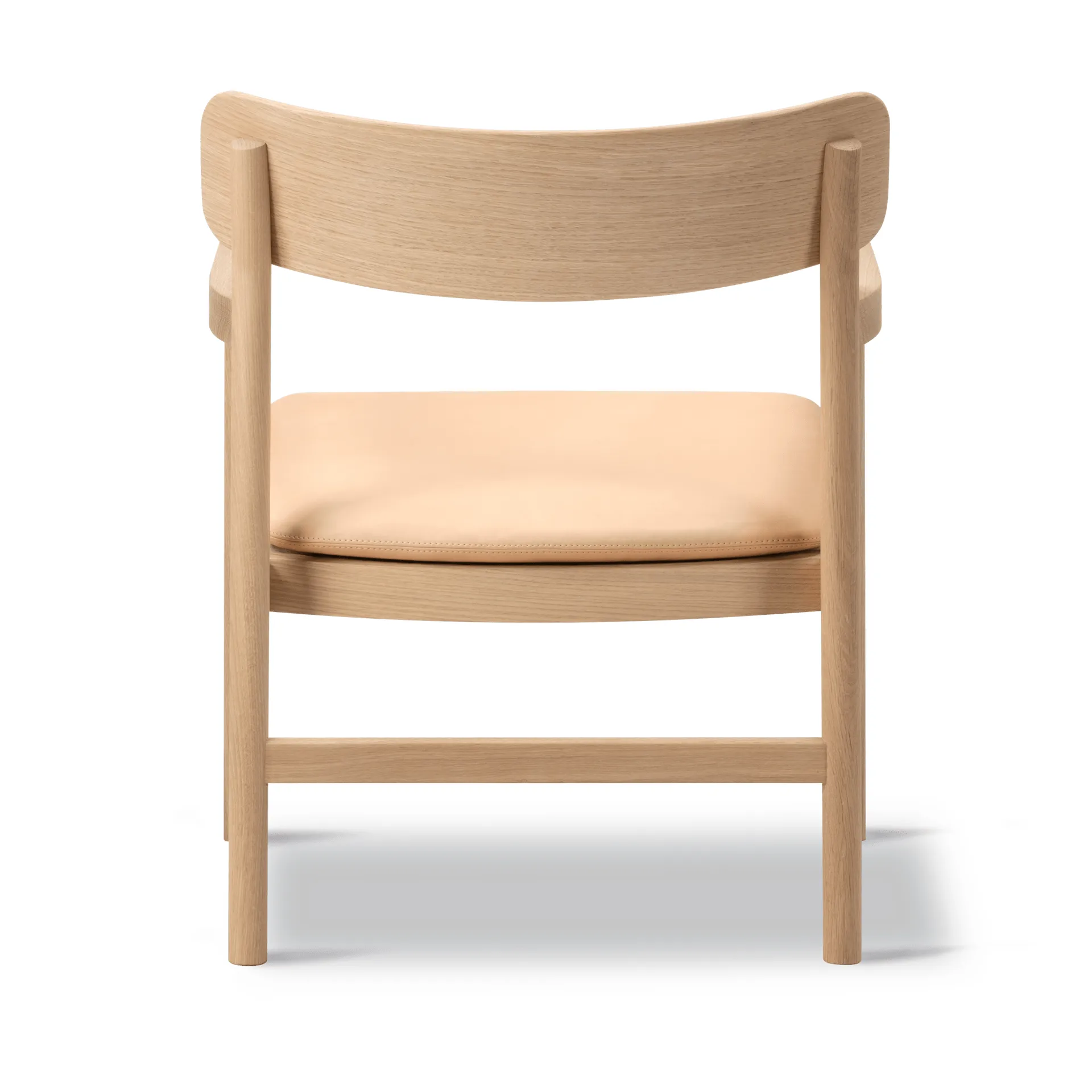 Post sillón lounge, Vegeta piel-roble aceitado claro Fredericia Furniture