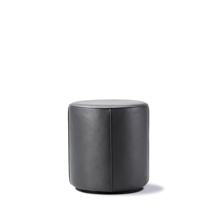 Puf Mono  - Cuero omni 301 black - Ø39 cm - Fredericia Furniture