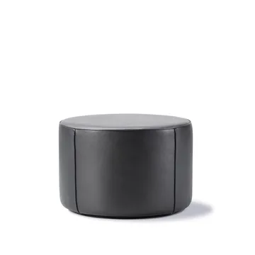 Puf Mono  - Cuero omni 301 black - Ø55 cm - Fredericia Furniture