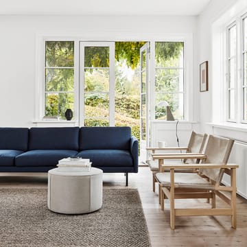 Puf Mono  - Cuero omni 301 black - Ø55 cm - Fredericia Furniture