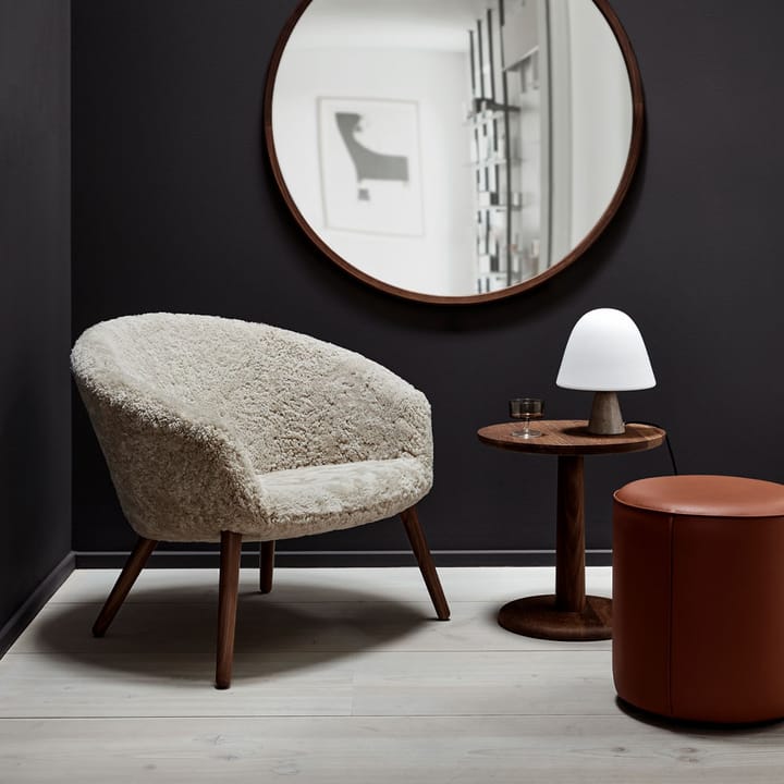 Puf Mono , Cuero omni 307 cognac - Ø55 cm Fredericia Furniture
