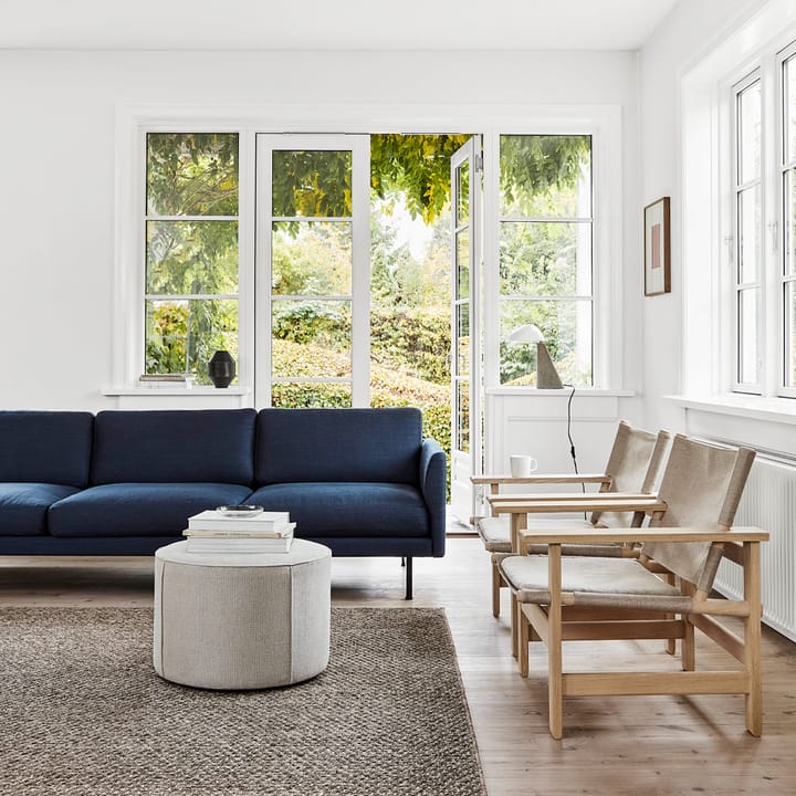 Puf Mono , Grand linen beige - Ø39 cm Fredericia Furniture