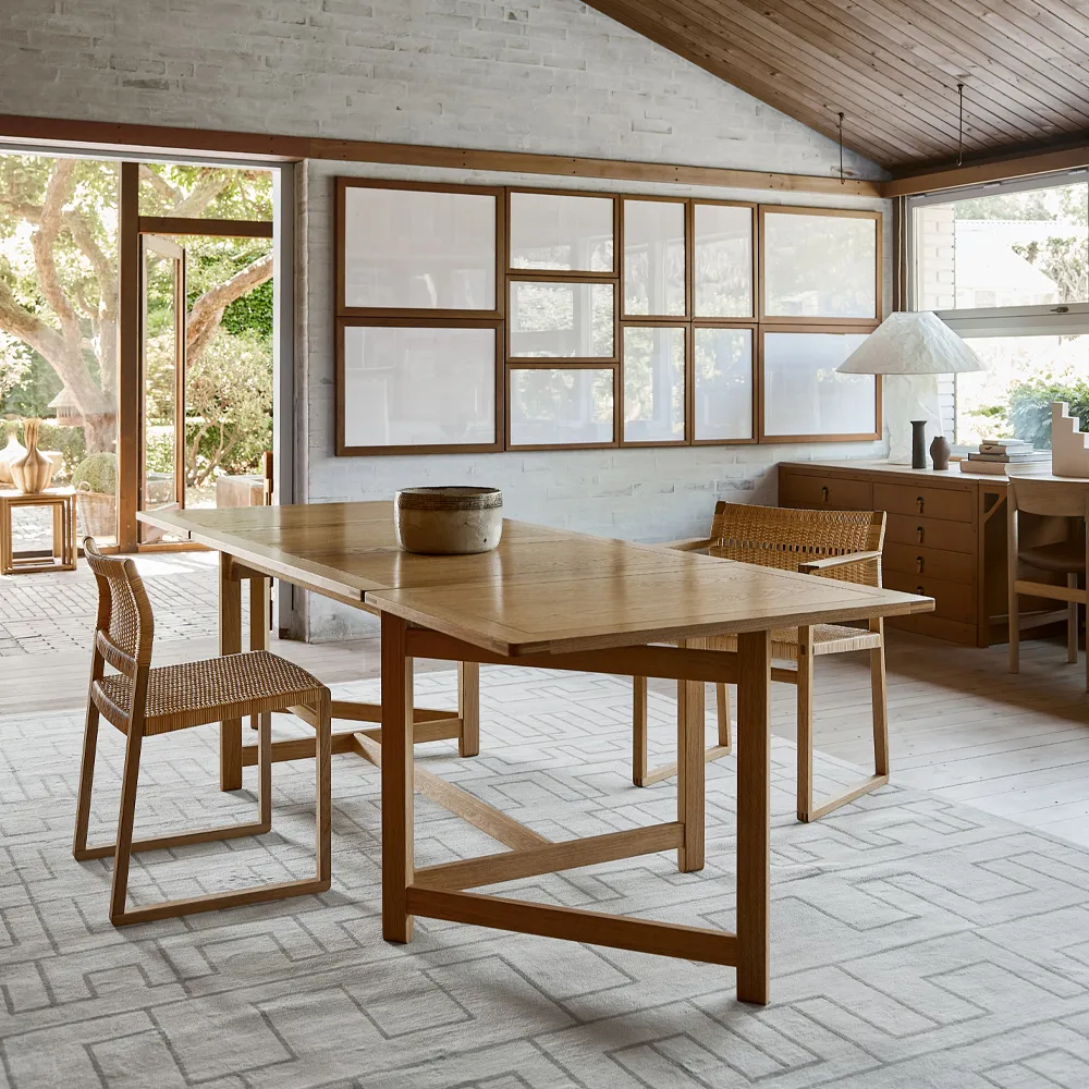 Silla BM61, Estructura de ratán barnizada Fredericia Furniture