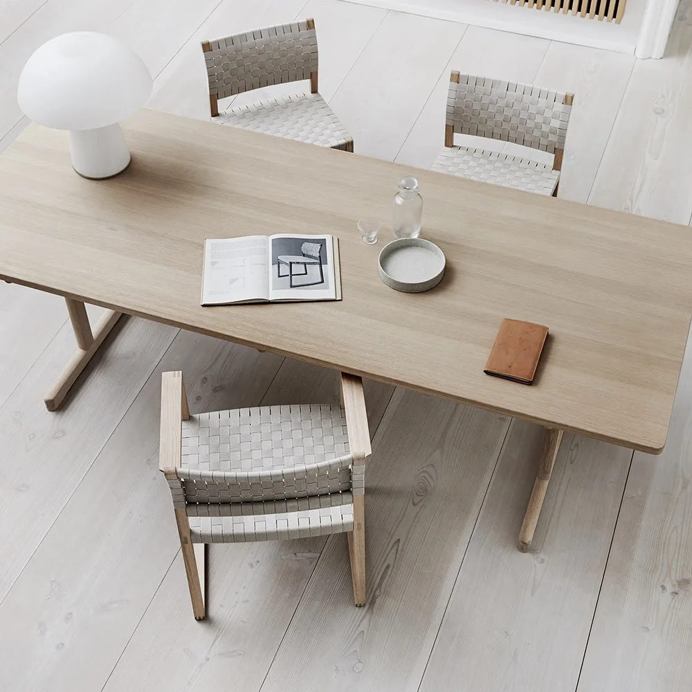 Silla BM62, Estructura de ratán barnizada Fredericia Furniture