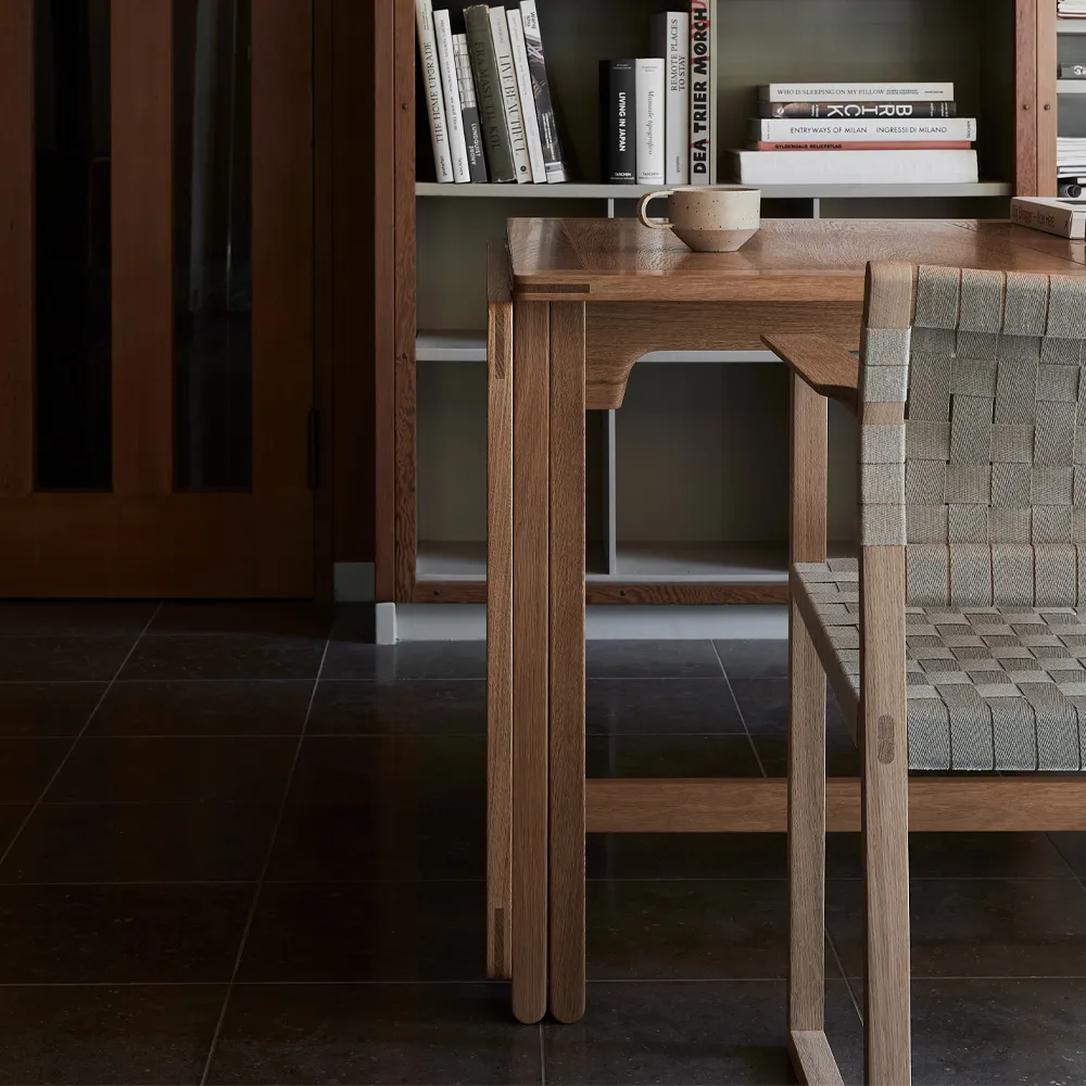 Silla BM62, Estructura trenzada natural aceitada Fredericia Furniture