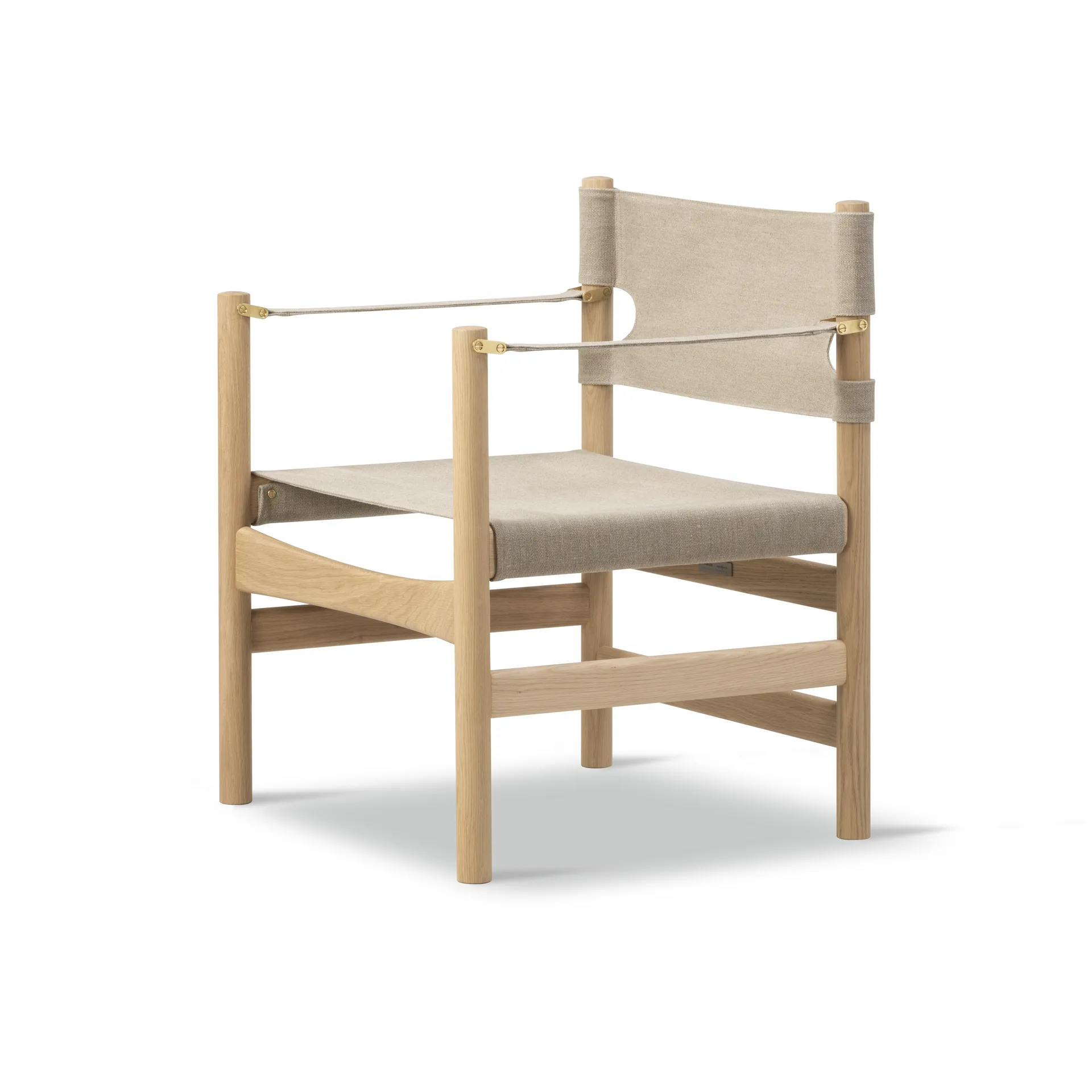 Silla con reposabrazos Canvas 21, Canvas natural - roble claro aceitado Fredericia Furniture