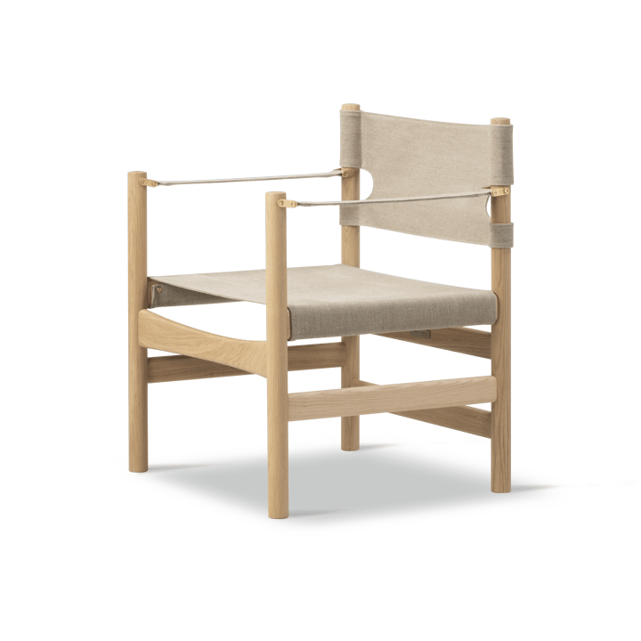 Silla con reposabrazos Canvas 21 - Canvas natural - roble claro aceitado - Fredericia Furniture