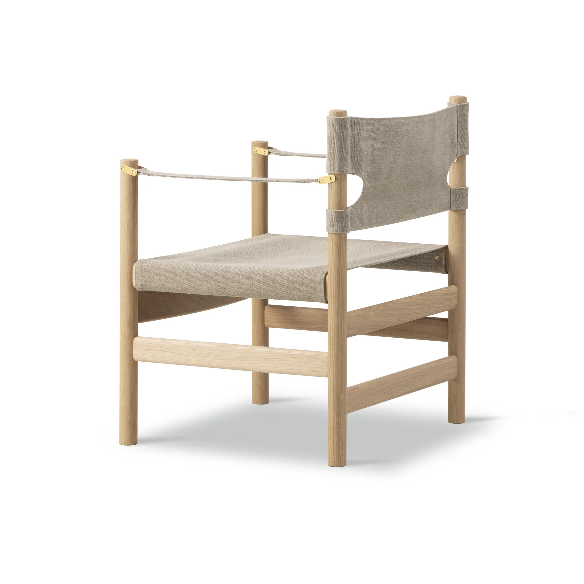 Silla con reposabrazos Canvas 21, Canvas natural - roble claro aceitado Fredericia Furniture