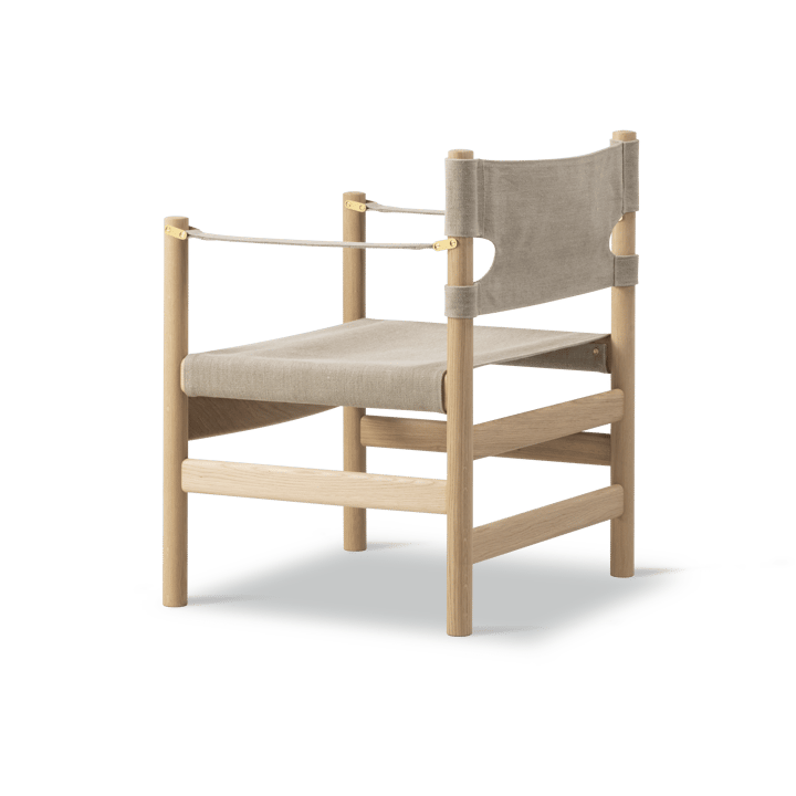 Silla con reposabrazos Canvas 21, Canvas natural - roble claro aceitado Fredericia Furniture