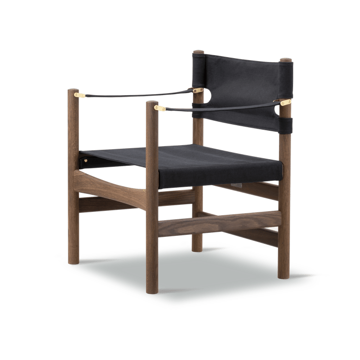 Silla con reposabrazos Canvas 21 - Canvas negro - roble aceitado - Fredericia Furniture