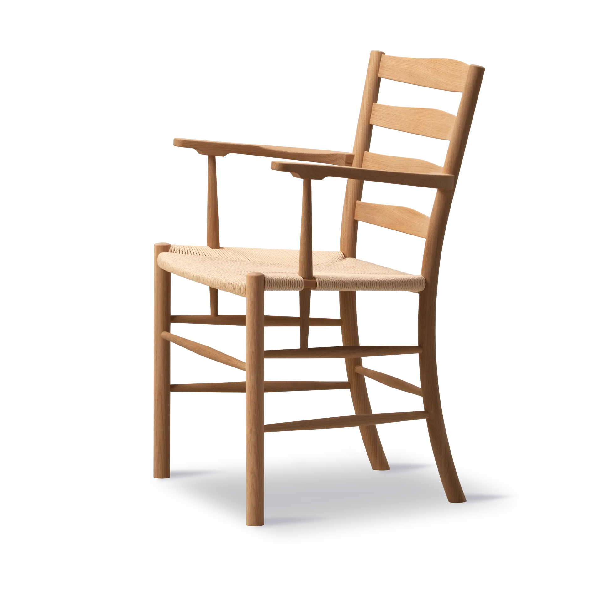 Silla con reposabrazos Klint, Trenzado natural - roble aceitado Fredericia Furniture