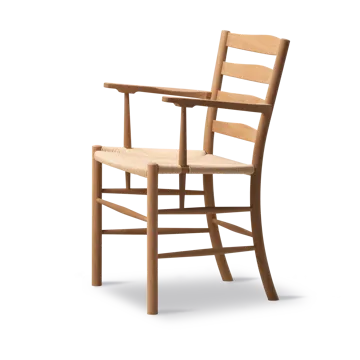 Silla con reposabrazos Klint - Trenzado natural - roble aceitado - Fredericia Furniture