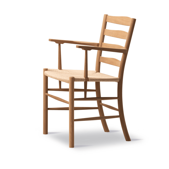 Silla con reposabrazos Klint - Trenzado natural - roble aceitado - Fredericia Furniture