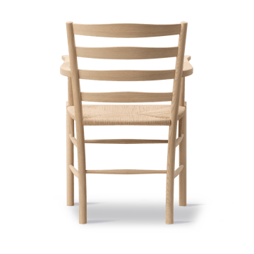 Silla con reposabrazos Klint - Trenzado natural - roble pintado negro - Fredericia Furniture