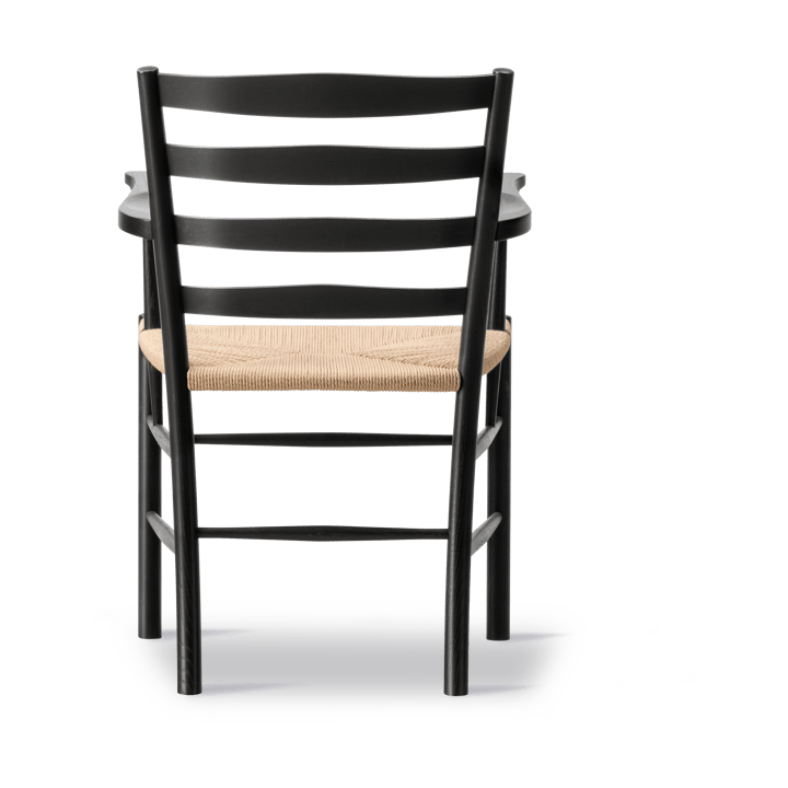 Silla con reposabrazos Klint, Trenzado natural - roble pintado negro Fredericia Furniture