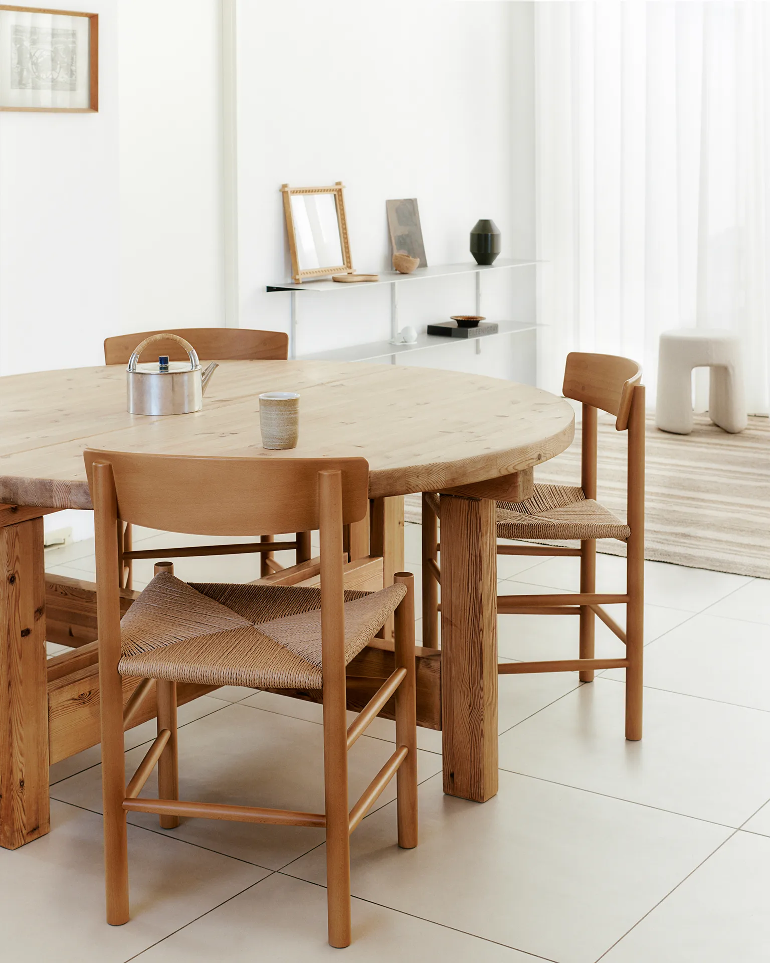 Silla J39, Barnizado Vintage -trenzado natural Fredericia Furniture