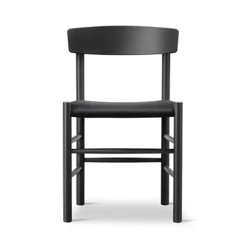 Silla J39 - Haya lacada en negro-black canvas - Fredericia Furniture